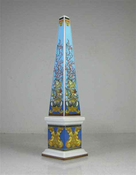 versace tresor de la mer obelisk|Versace Porcelain Obelisk from Tresors de la Mer Collection.